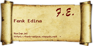 Fenk Edina névjegykártya